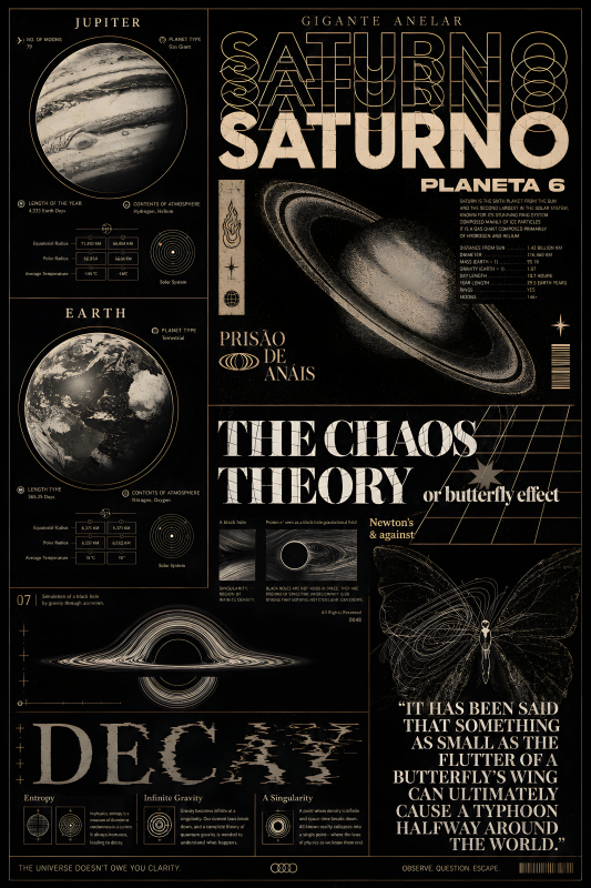 Cosmic Decay | 3D Sculpted Metal Poster