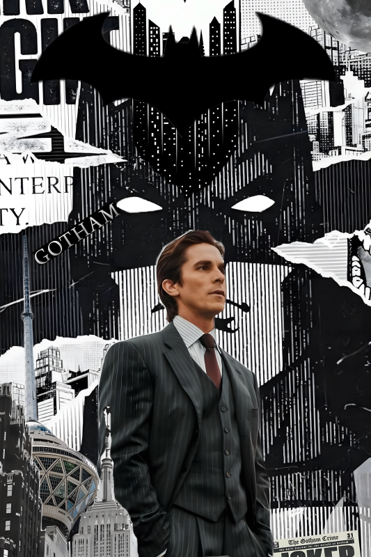 Gotham Legacy Bruce Wayne | 3D Sculpted Metal Poster
