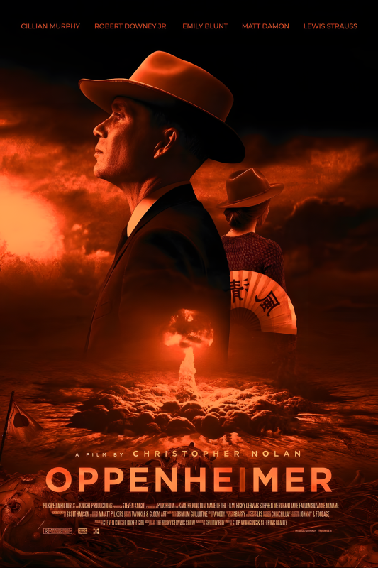 Oppenheimer Atomic Vision | 3D Sculpted Metal Poster
