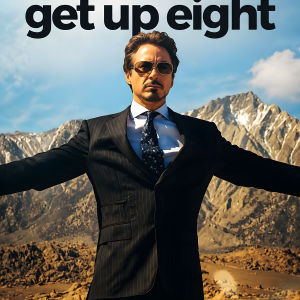 Get Up Eight | 3D Sculpted Metal Poster