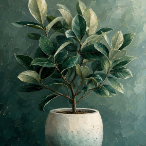 Ficus Harmony | 3D Sculpted Metal Poster