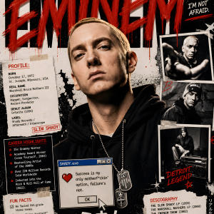 Eminem | The Rap Legend | 3D Sculpted Poster