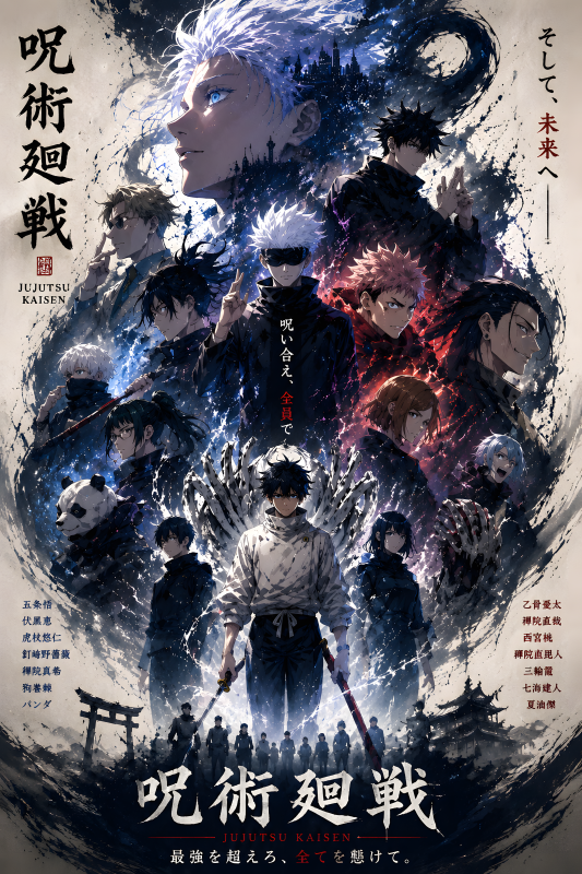 Jujutsu Kaisen | 3D Sculpted Metal Poster