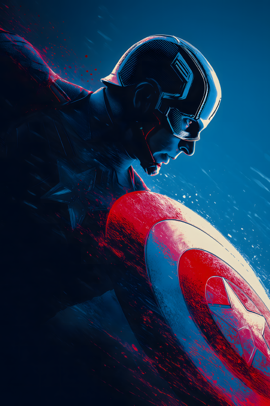Captain America Shield | 3D Sculpted Metal Poster