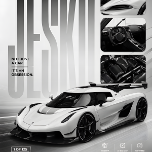 Koenigsegg Jesko Attack | 3D Sculpted Metal Poster