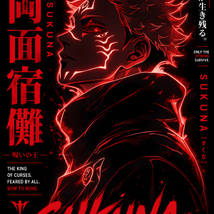 Sukuna | 3D Sculpted Metal Poster