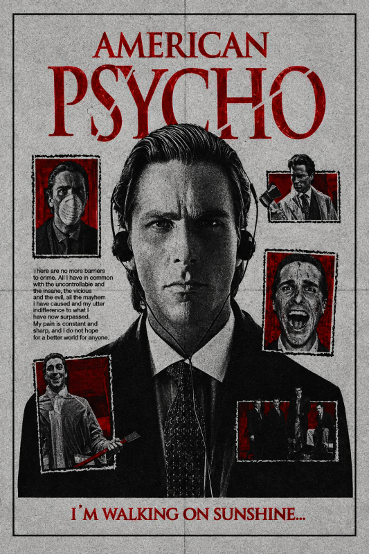 American Psycho | 3D Sculpted Metal Poster