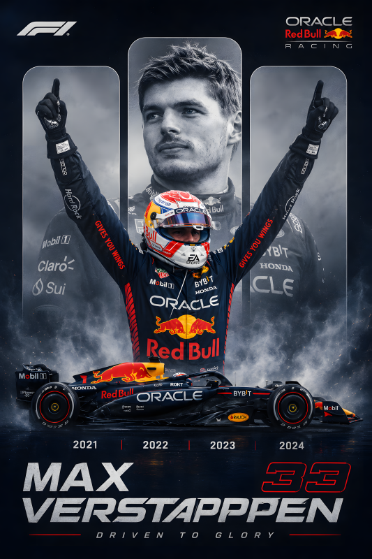 Max Verstappen | 3D Sculpted Metal Poster