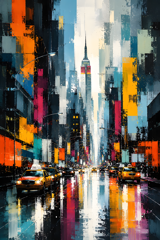 City Pulse | 3D Sculpted Metal Poster