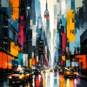 City Pulse | 3D Sculpted Metal Poster