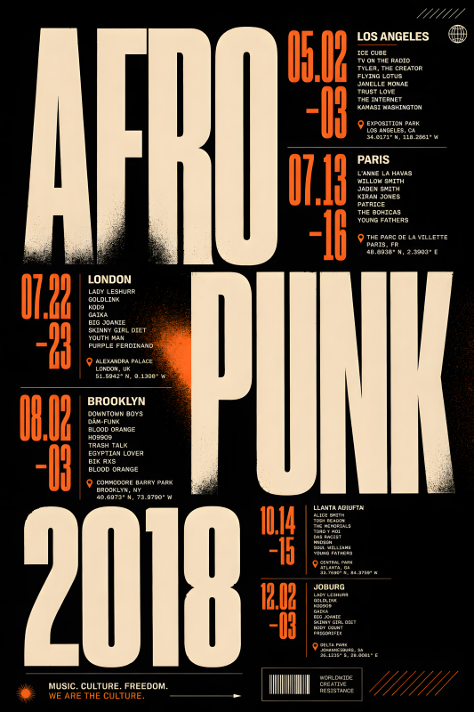 Afro Punk 2018 | 3D Sculpted Metal Poster