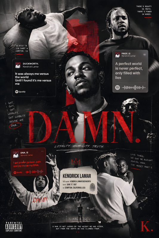 Kendrick Lamar | 3D Sculpted Poster