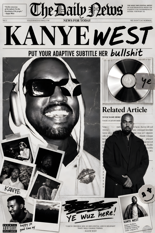 Kanye West | 3D Sculpted Poster