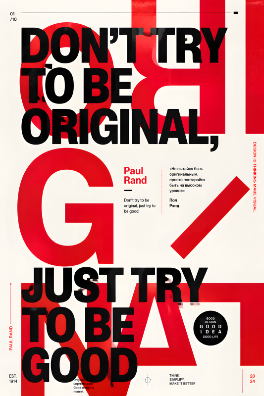 Don’t Try To Be Original | 3D Sculpted Metal Poster