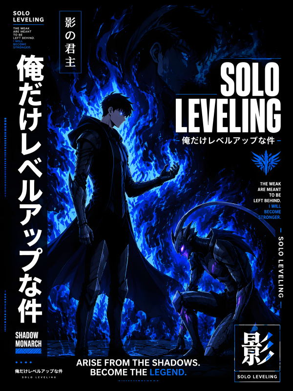 Solo Leveling | 3D Sculpted Metal Poster