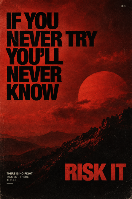 Risk It | 3D Sculpted Metal Poster