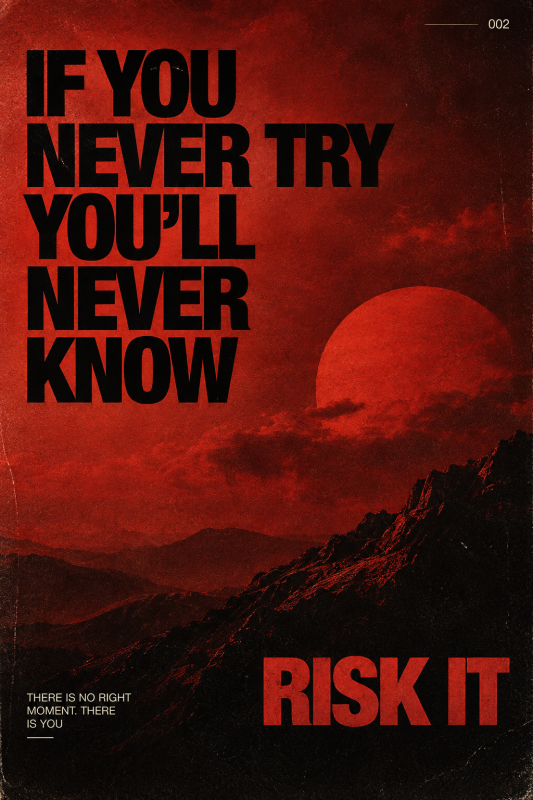 Risk It | 3D Sculpted Metal Poster