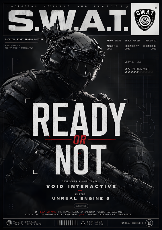 Ready or Not | 3D Sculpted Metal Poster
