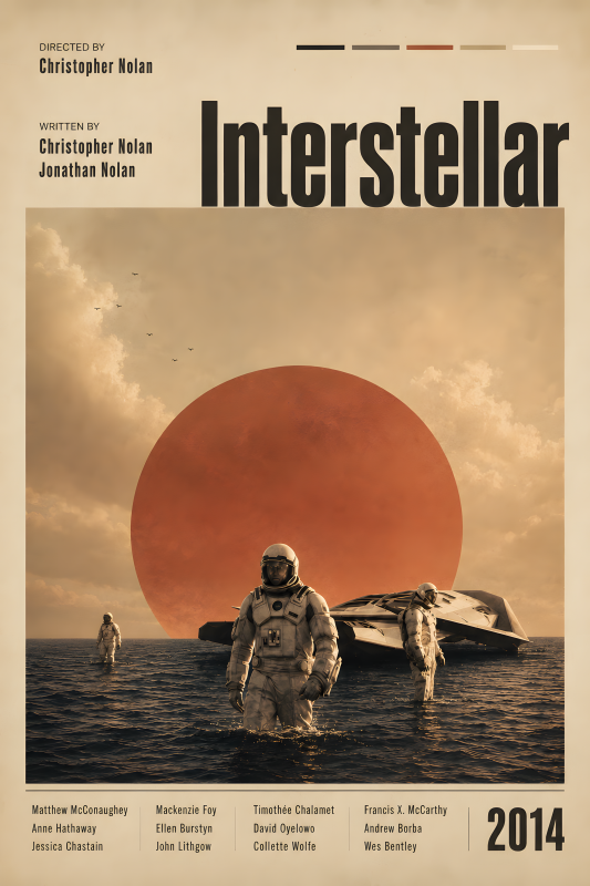 Interstellar Odyssey | 3D Sculpted Metal Poster