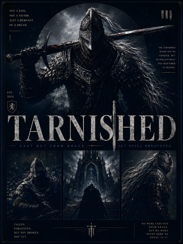 Elden Ring Tarnished | 3D Sculpted Metal Poster