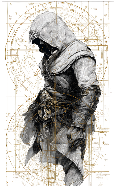 Assassin’s Creed Remastered | 3D Sculpted Metal Poster