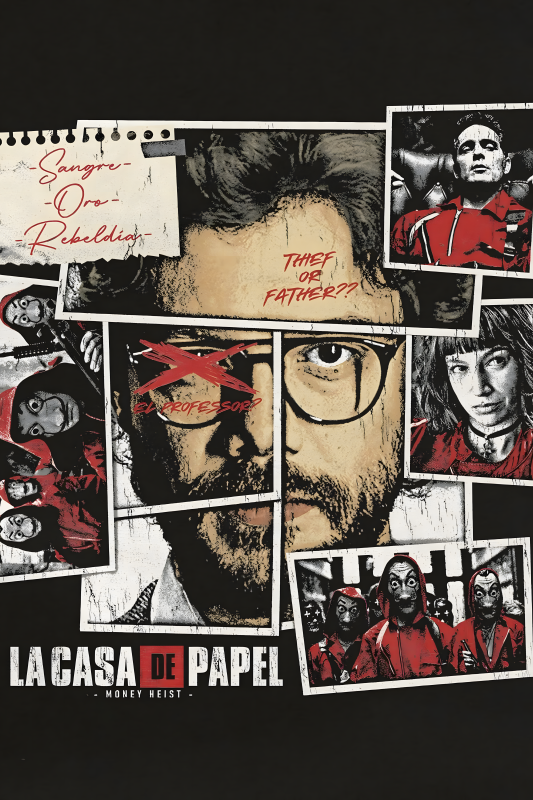 Money Heist Rebellion | 3D Sculpted Metal Poster