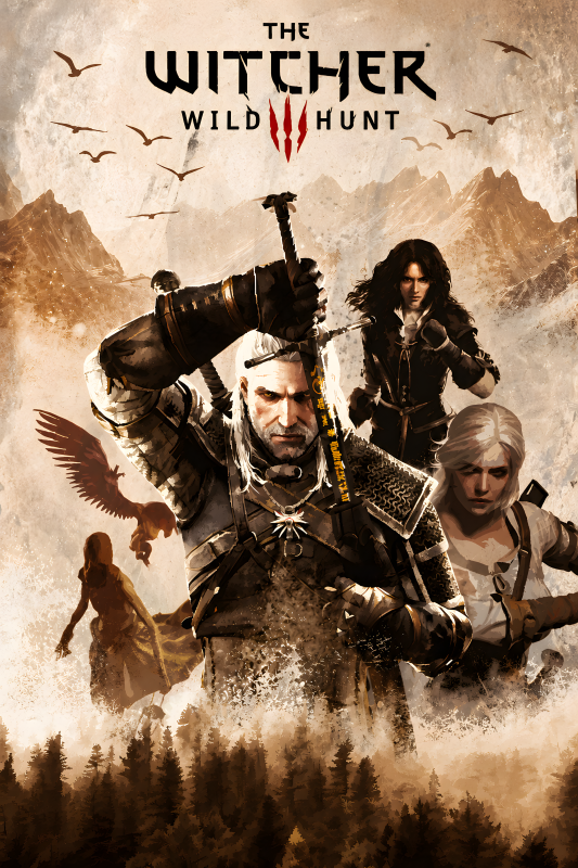 The Witcher Wild Hunt | 3D Sculpted Metal Poster